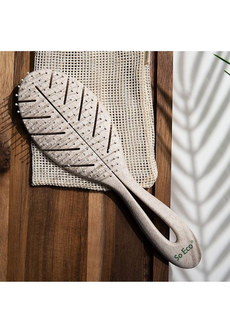 So Eco So Eco SO ECO BIODEGRADABLE DETANGLING LEAF BRUSH - Brush - stone Begrenzte Freigabe