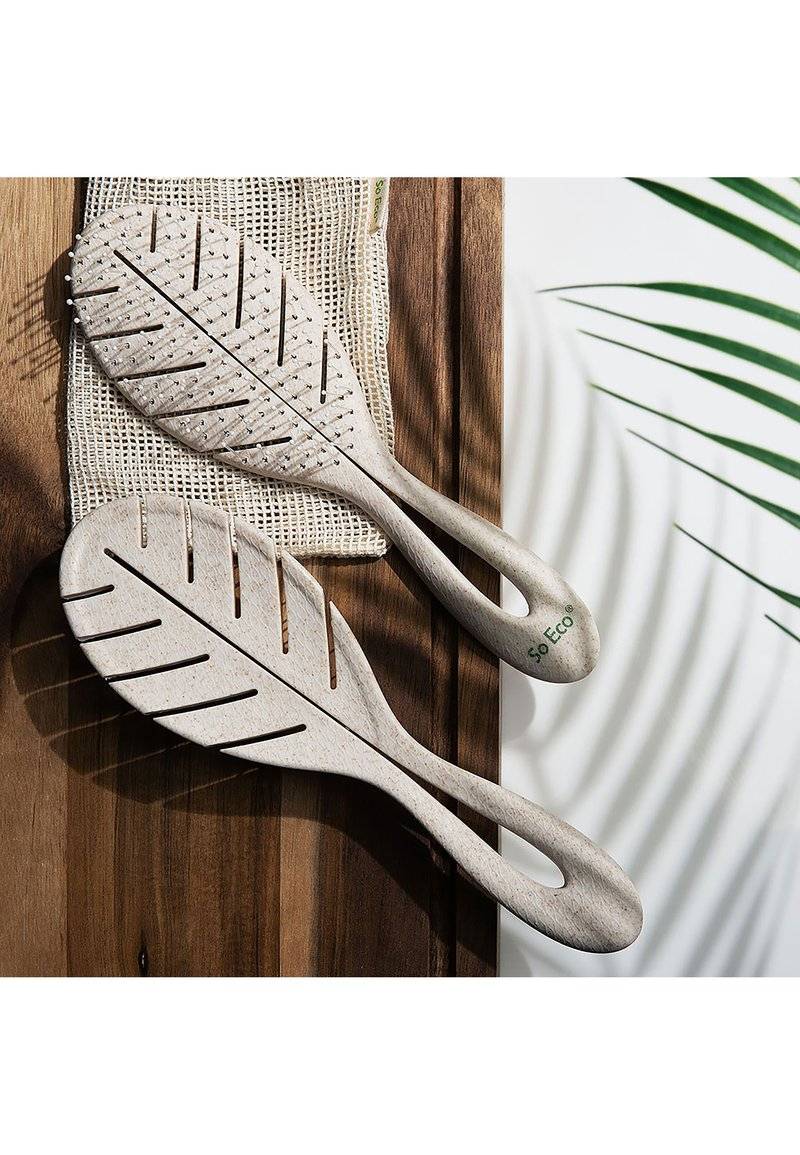 So Eco So Eco SO ECO BIODEGRADABLE DETANGLING LEAF BRUSH - Brush - stone Begrenzte Freigabe