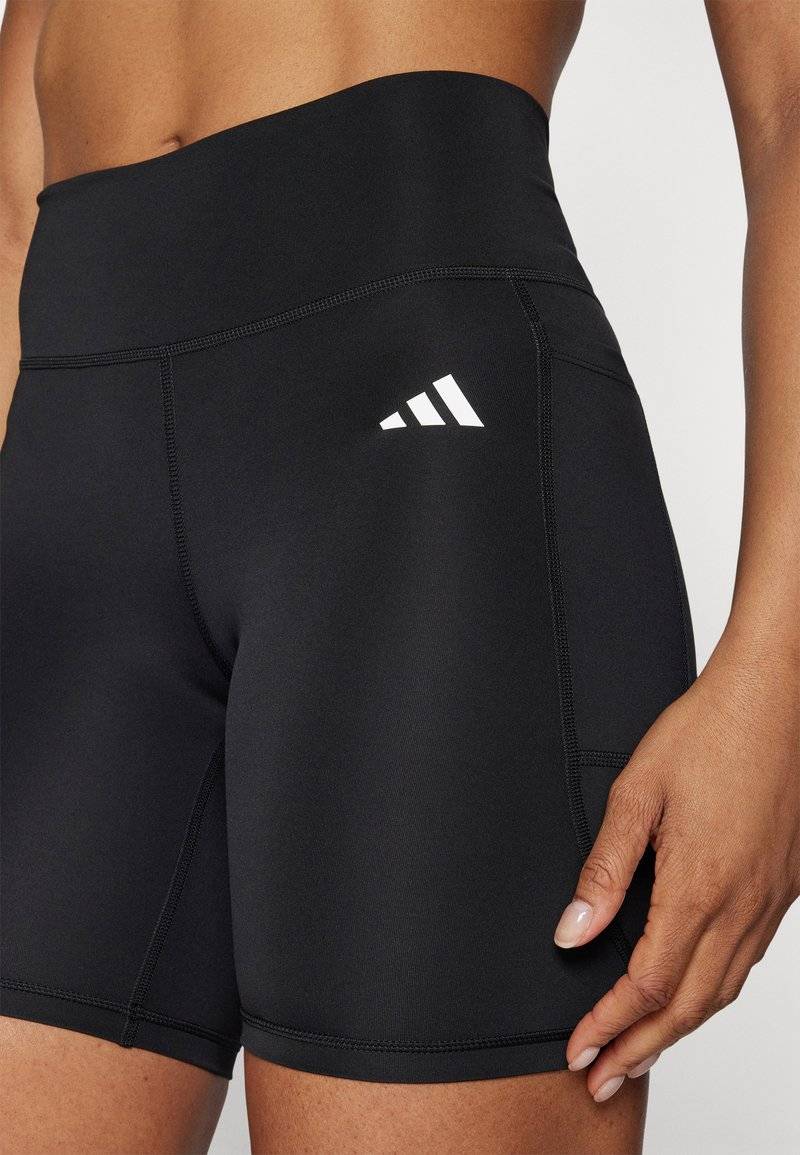 adidas Performance adidas Performance OPTIME ESSENTIALS STASH POCKET SHORT - Leggings - black Valentinstagsangebot