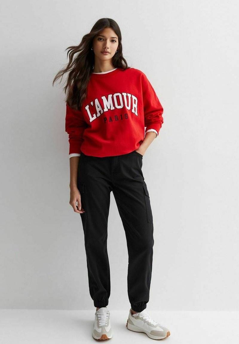 New Look New Look Cuffed Cargo - Chinos - black Riesige Rabatte