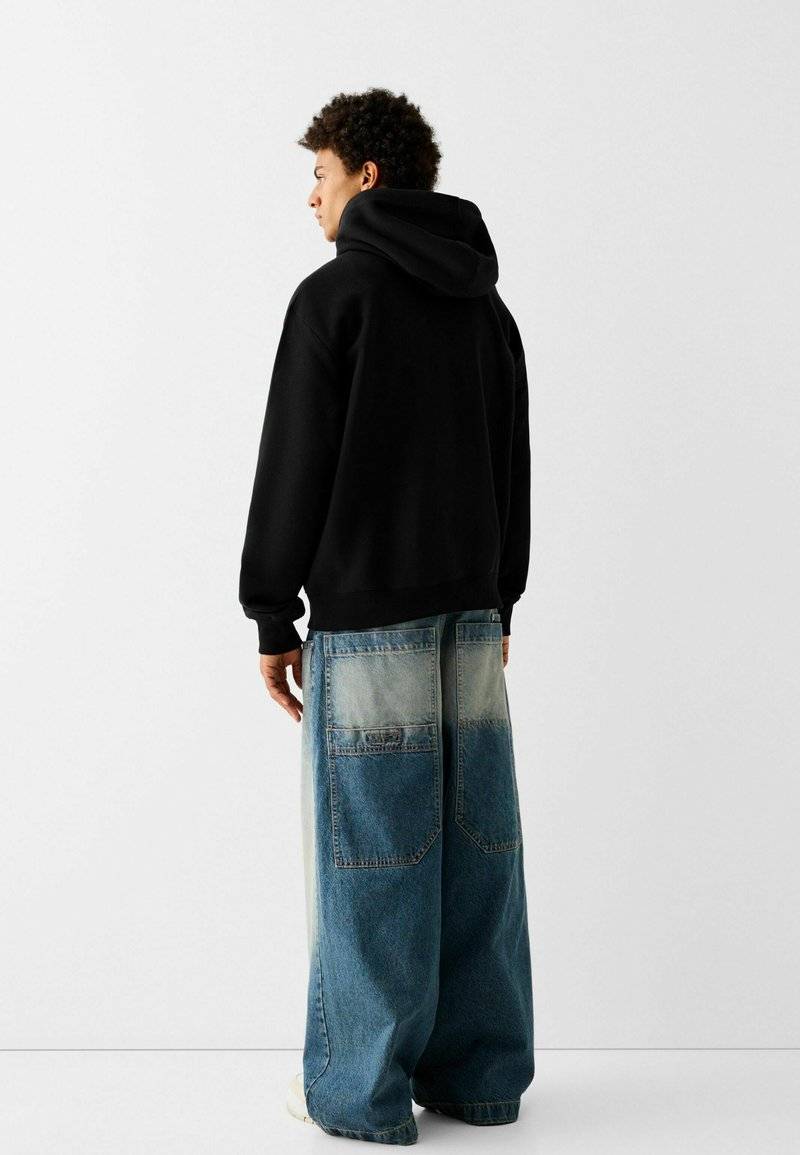 Bershka Bershka Hoodie - black denim Tägliche Deals