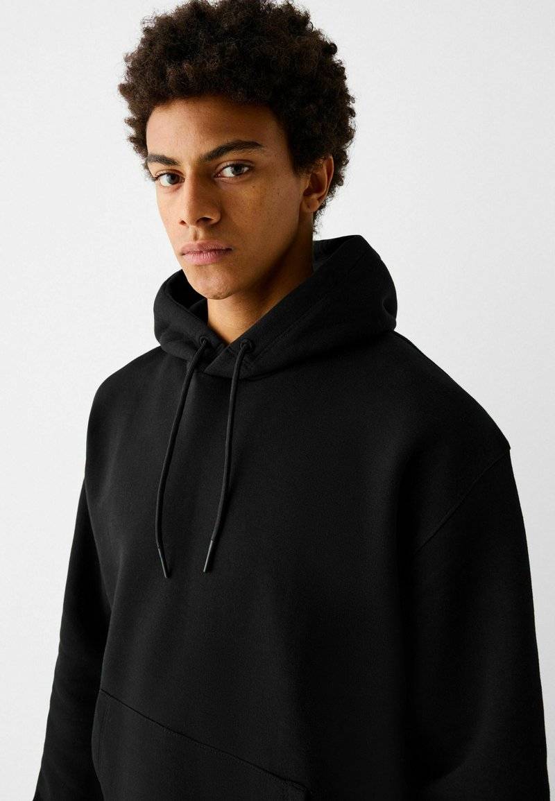 Bershka Bershka Hoodie - black denim Tägliche Deals