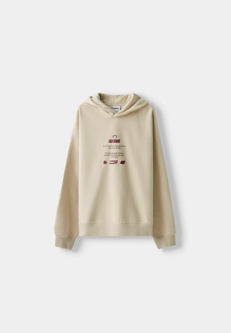Bershka Bershka PRINTED - HOODIE - Hoodie - beige Tiefpreis