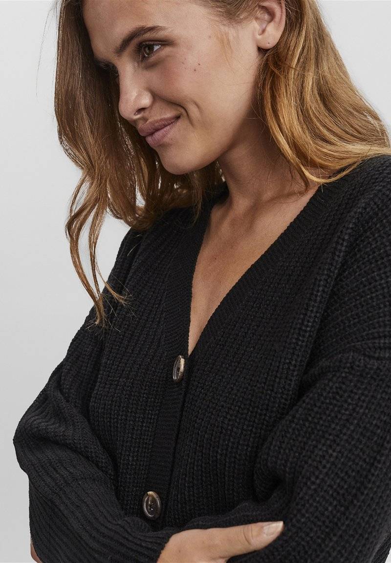 Vero Moda Vero Moda VMLEA VNECK - Cardigan - black Letzter Tag