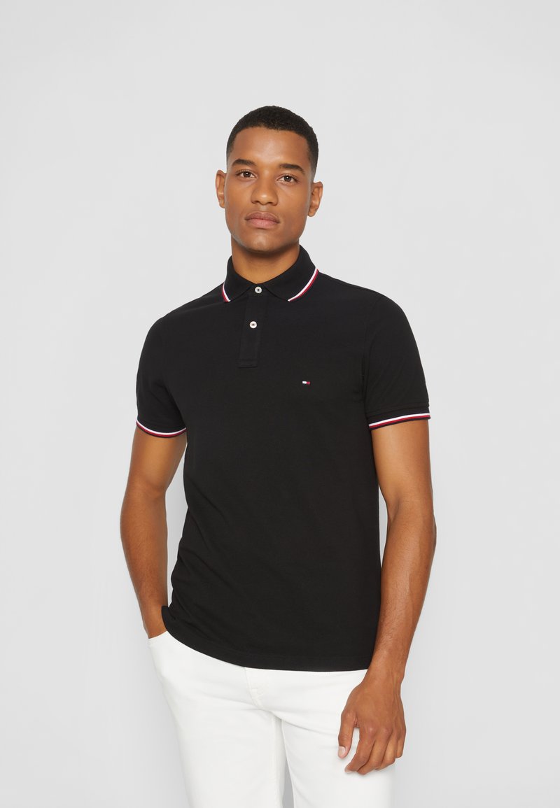 Tommy Hilfiger Tommy Hilfiger TIPPED SLIM - Polo shirt - black Bis zu 55% Rabatt
